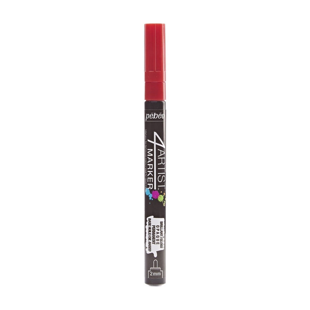 Pebeo 4Artist Marker маслен маркер 2 мм, объл връх — Red