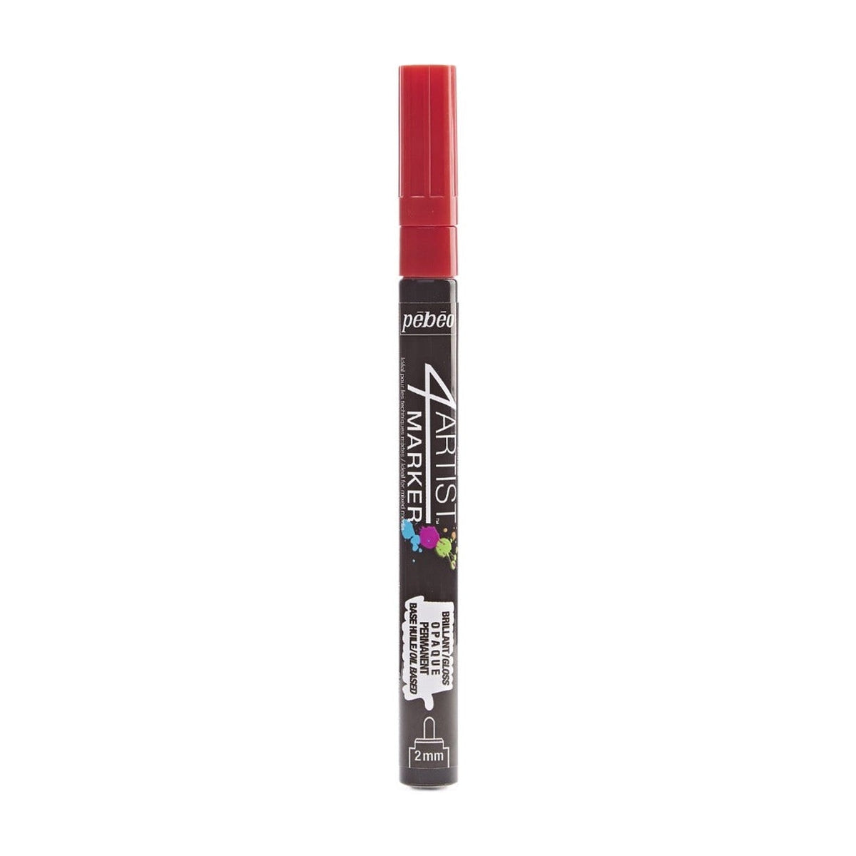 Pebeo 4Artist Marker маслен маркер 2 мм, объл връх — Red