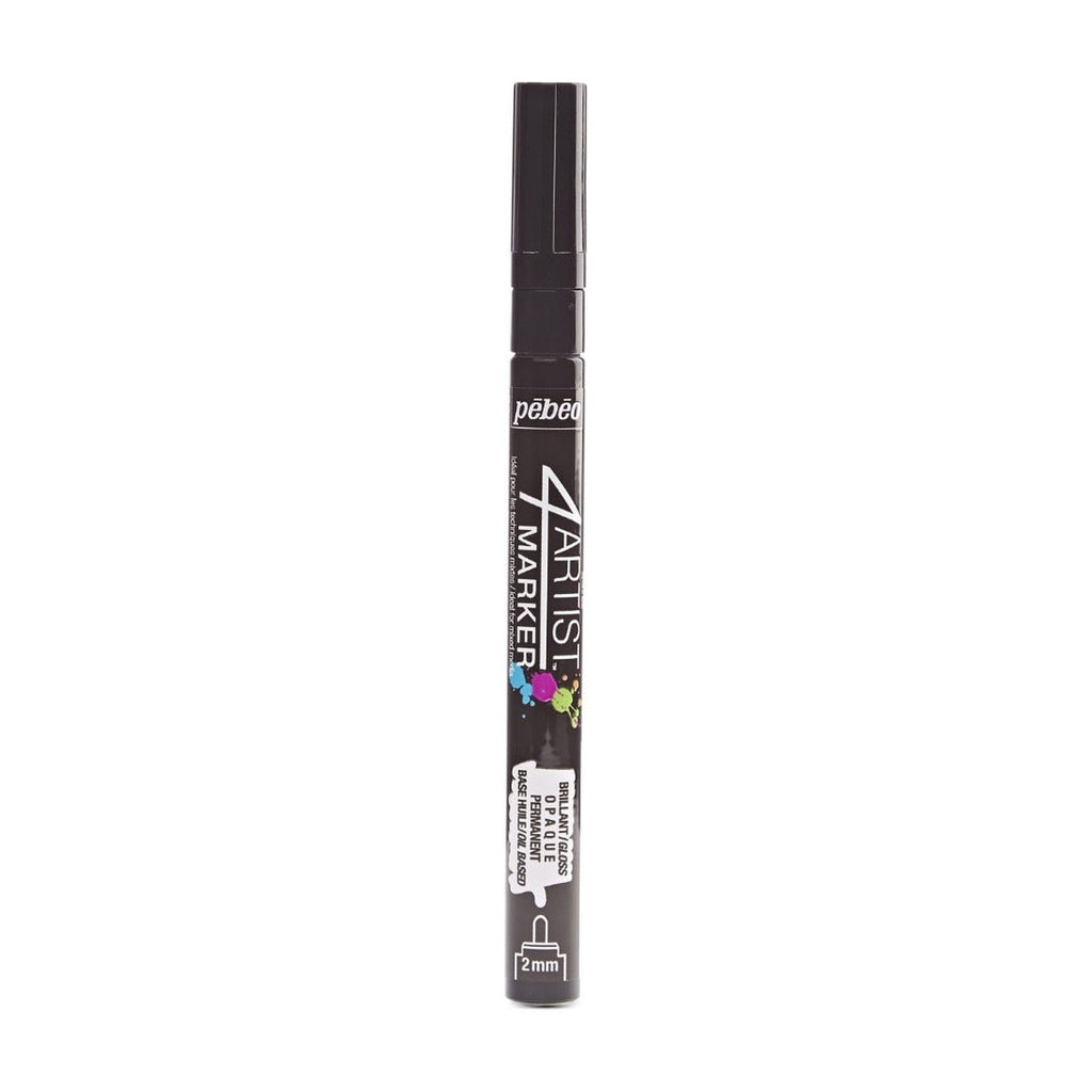 Pebeo 4Artist Marker маслен маркер 2 мм, объл връх — Black