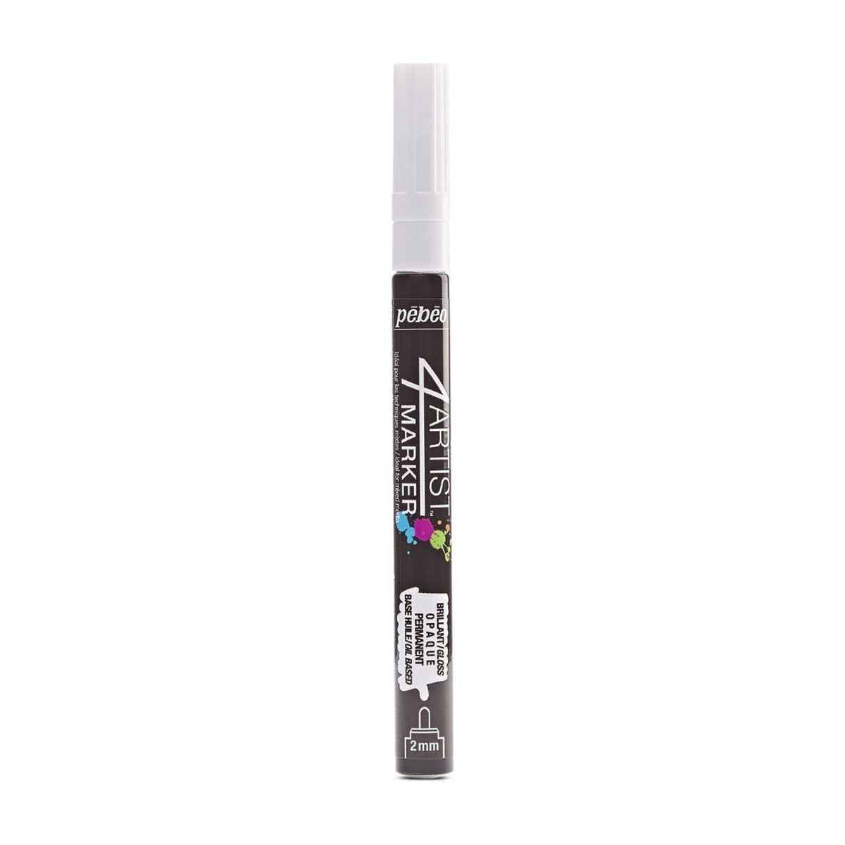Pebeo 4Artist Marker маслен маркер 2 мм, объл връх — White