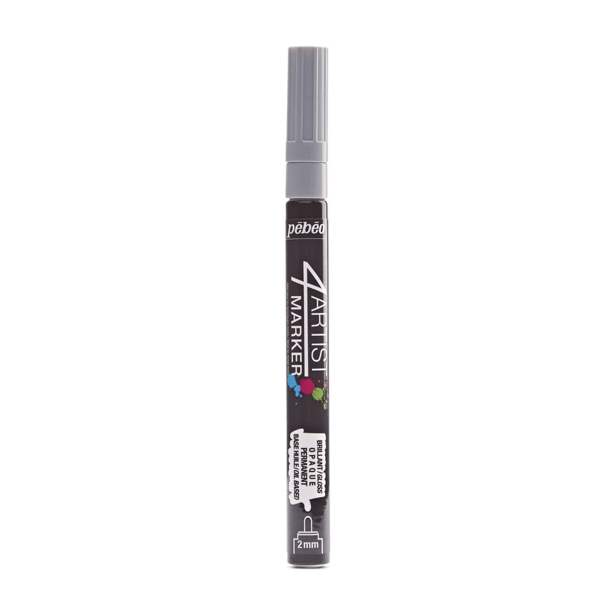 Pebeo 4Artist Marker маслен маркер 2 мм, объл връх — Grey