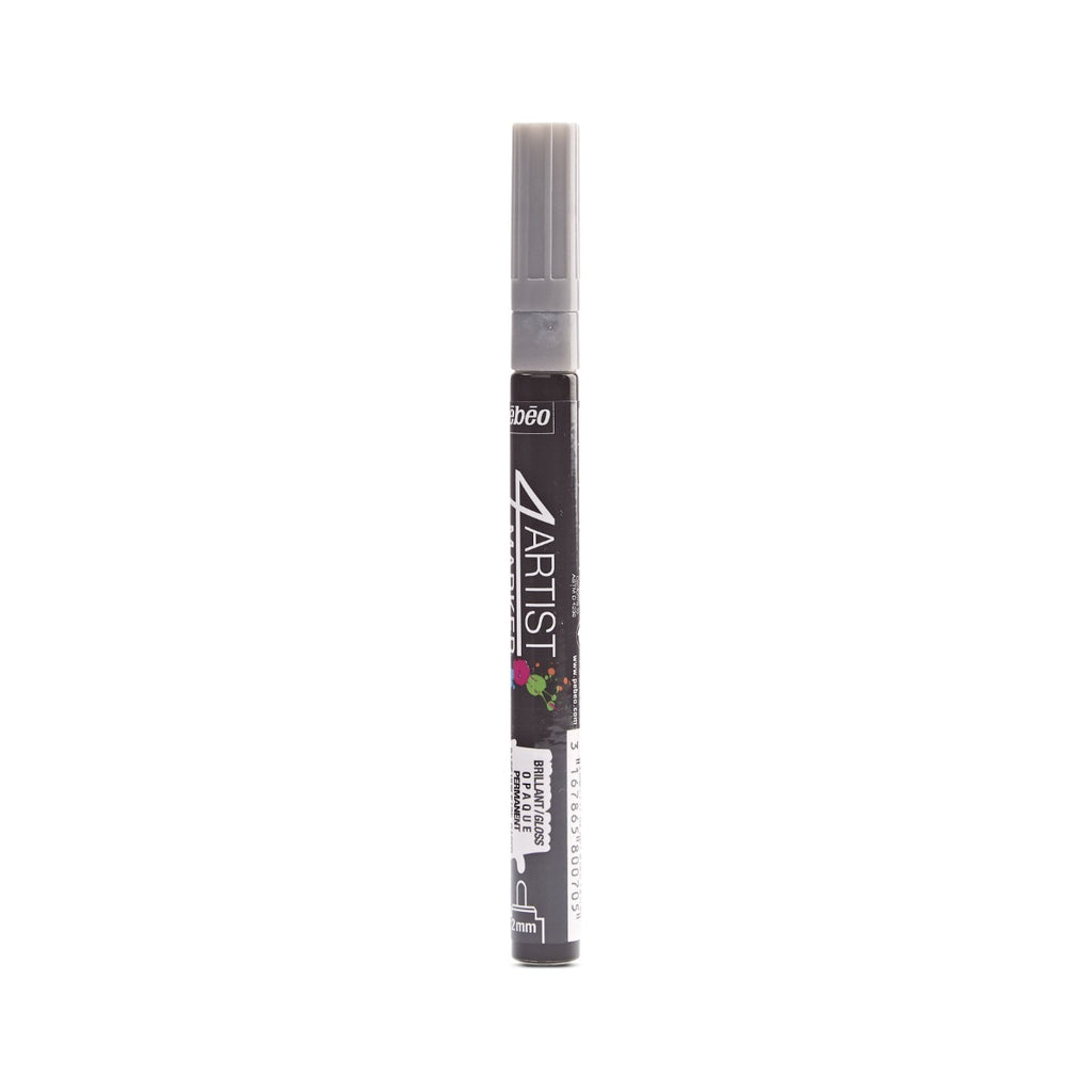 Pebeo 4Artist Marker маслен маркер 2 мм, объл връх — Silver