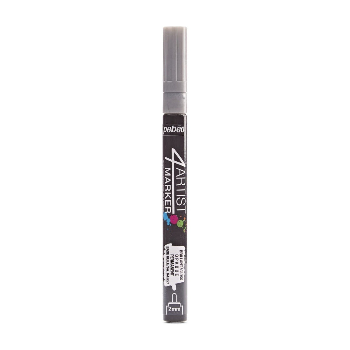 Pebeo 4Artist Marker маслен маркер 2 мм, объл връх — Silver