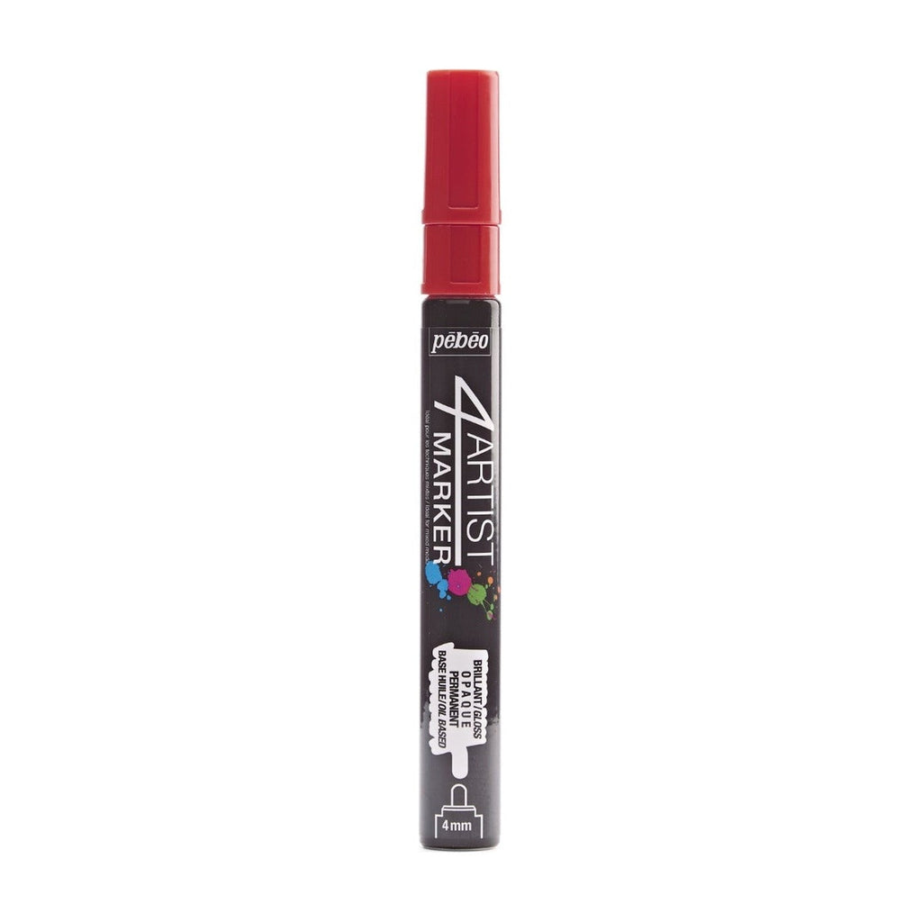 Pebeo 4Artist Marker маслен маркер 4 мм, объл връх — Red