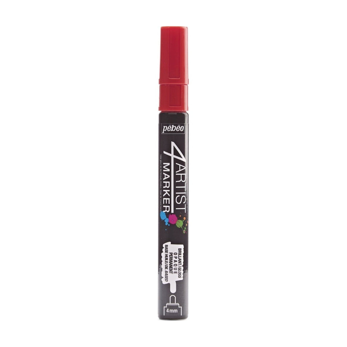 Pebeo 4Artist Marker маслен маркер 4 мм, объл връх — Red