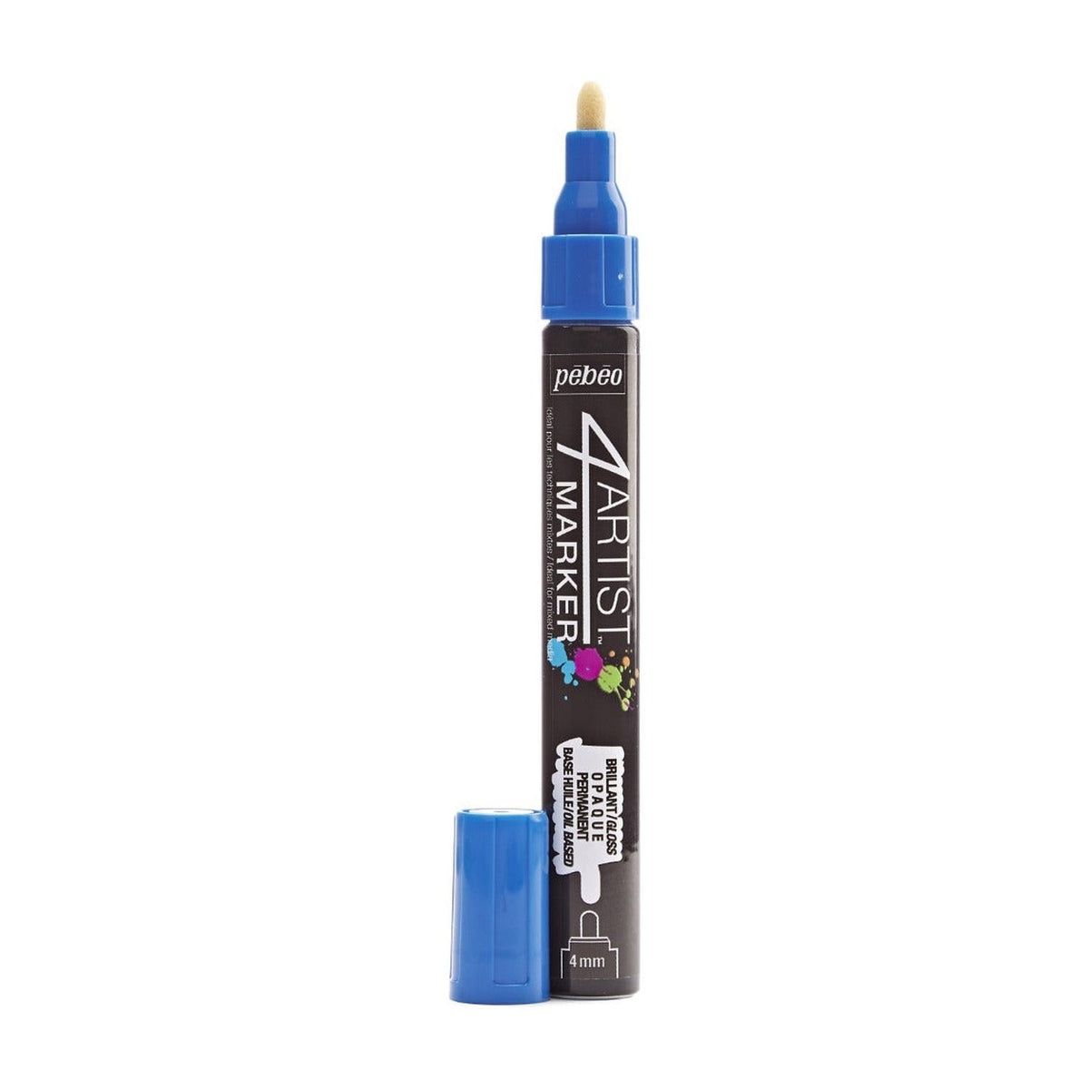 Pebeo 4Artist Marker маслен маркер 4 мм, объл връх — Dark Blue