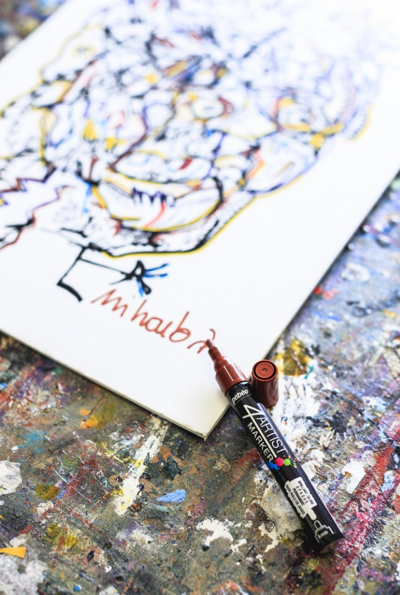 Pebeo 4Artist Marker маслен маркер 4 мм, объл връх — Brown