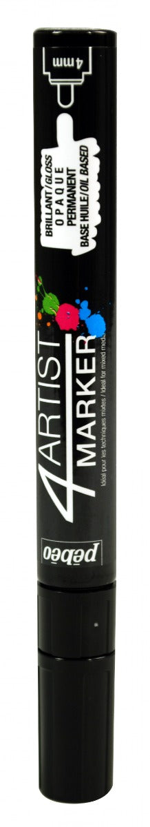 Pebeo 4Artist Marker маслен маркер 4 мм, объл връх — Black
