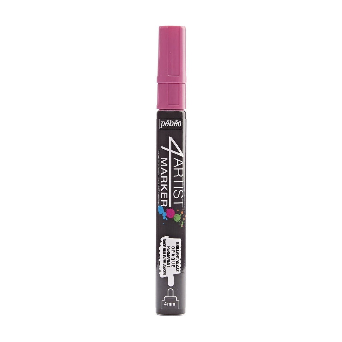 Pebeo 4Artist Marker маслен маркер 4 мм, объл връх — Pink