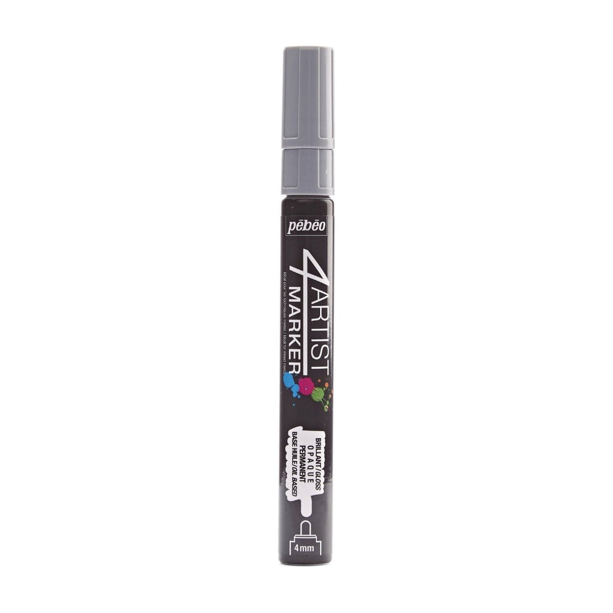 Pebeo 4Artist Marker маслен маркер 4 мм, объл връх — Grey