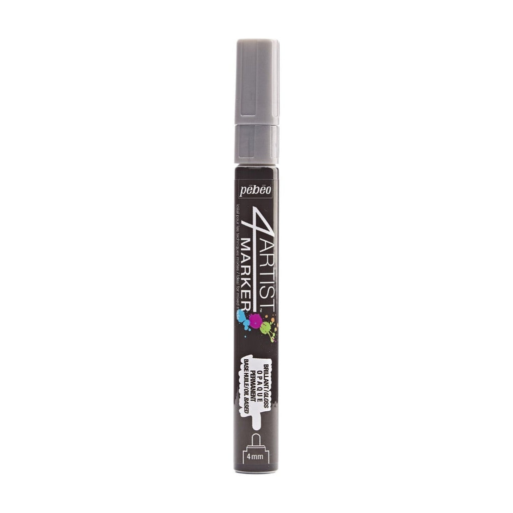 Pebeo 4Artist Marker маслен маркер 4 мм, объл връх — Silver