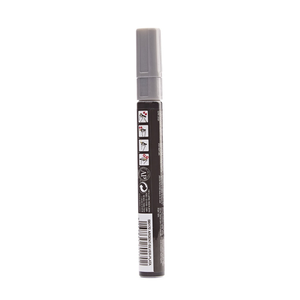 Pebeo 4Artist Marker маслен маркер 4 мм, объл връх — Silver