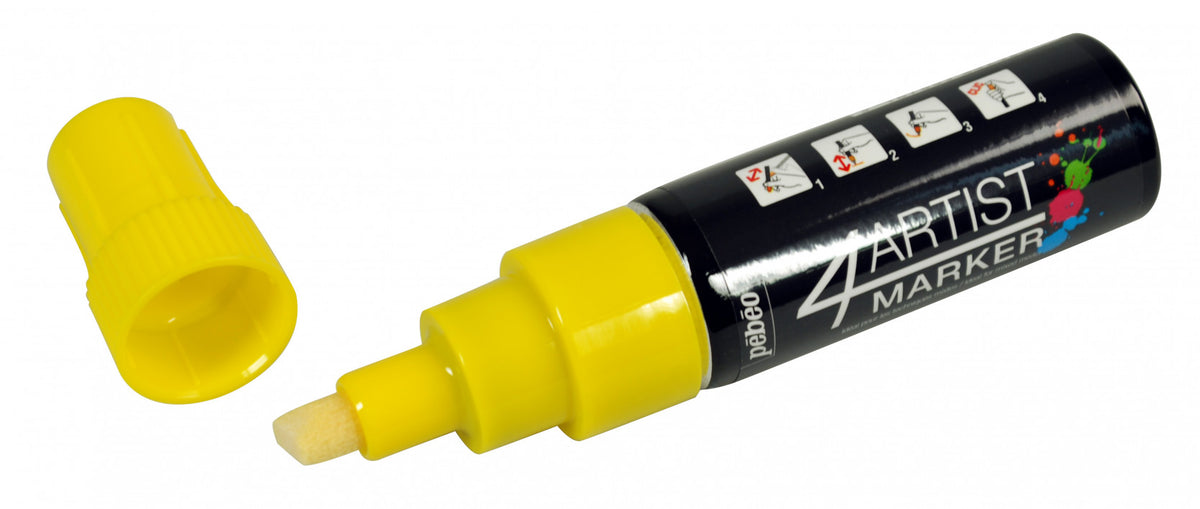 Pebeo 4Artist Marker маслен маркер 8 мм, скосен връх — Yellow
