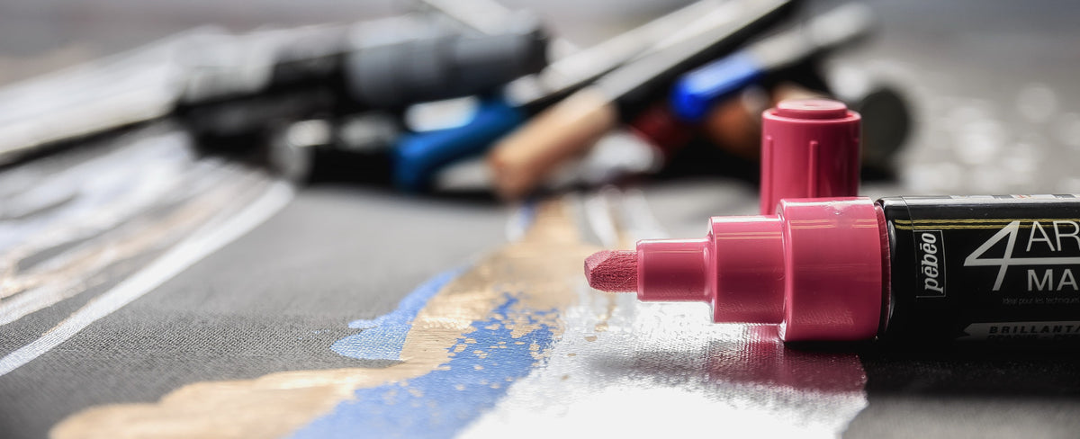 Pebeo 4Artist Marker маслен маркер 8 мм, скосен връх — Pink