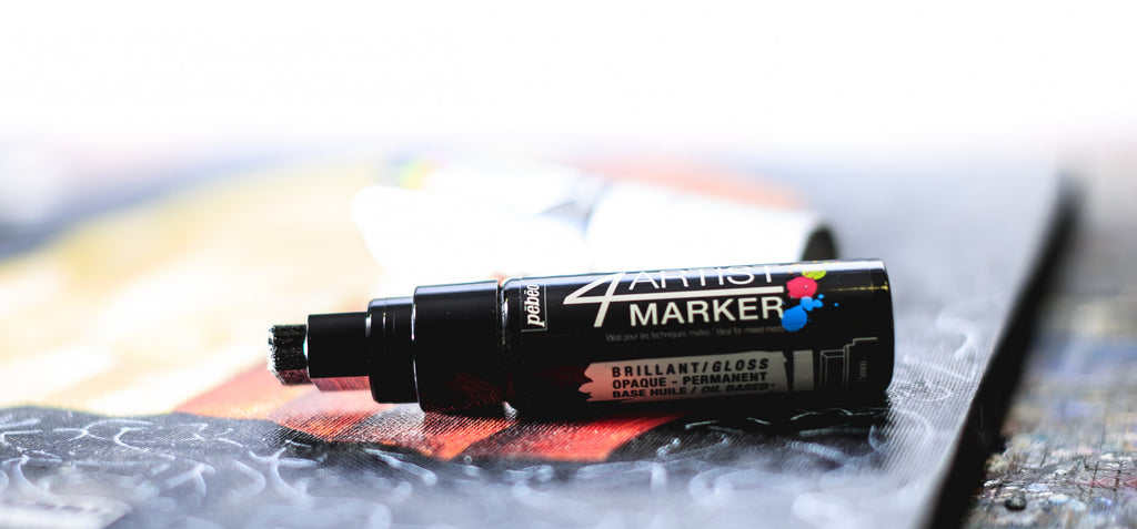 Pebeo 4Artist Marker маслен маркер 15 мм, плосък връх — Black