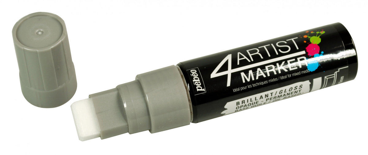 Pebeo 4Artist Marker маслен маркер 15 мм, плосък връх — Silver