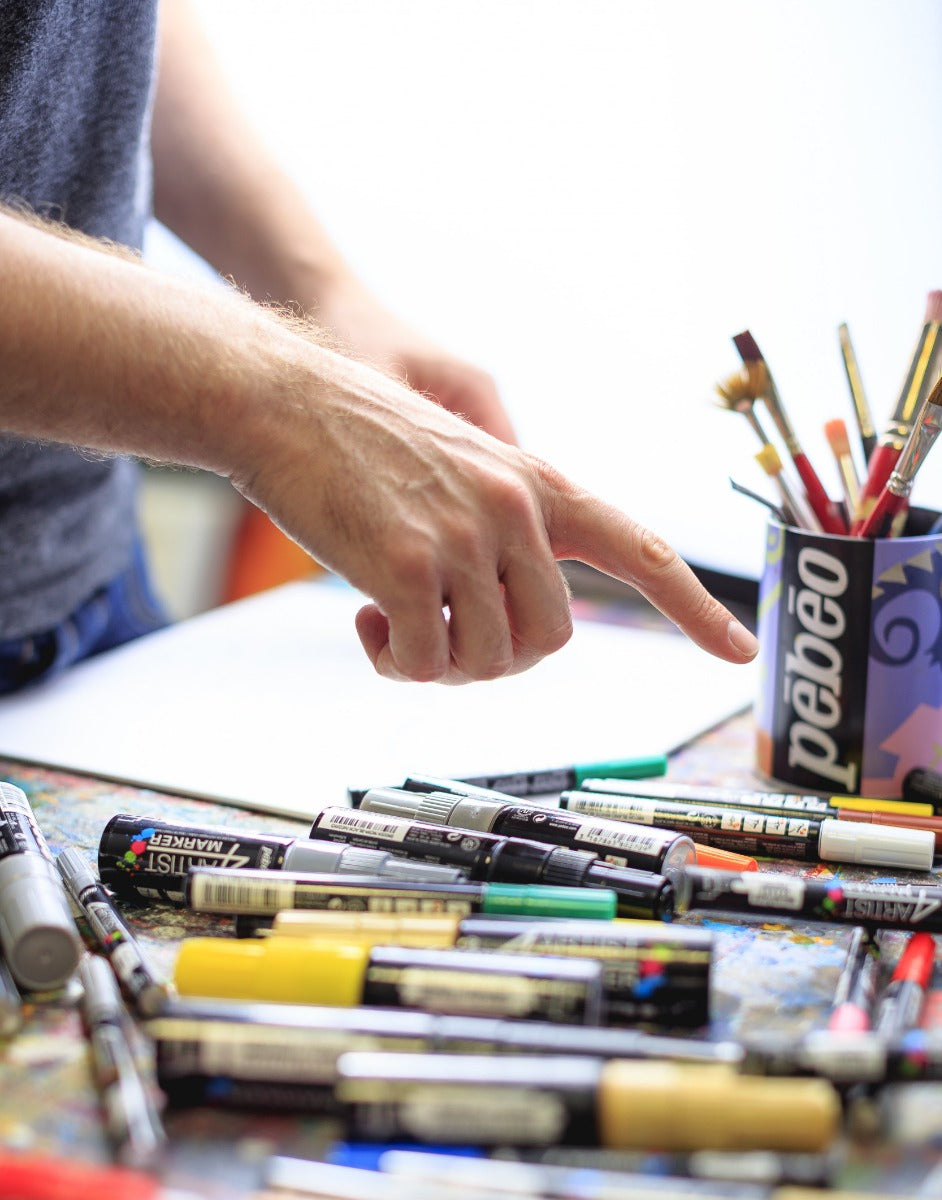 Pebeo 4Artist Marker маслен маркер 8 мм, скосен връх — Grey