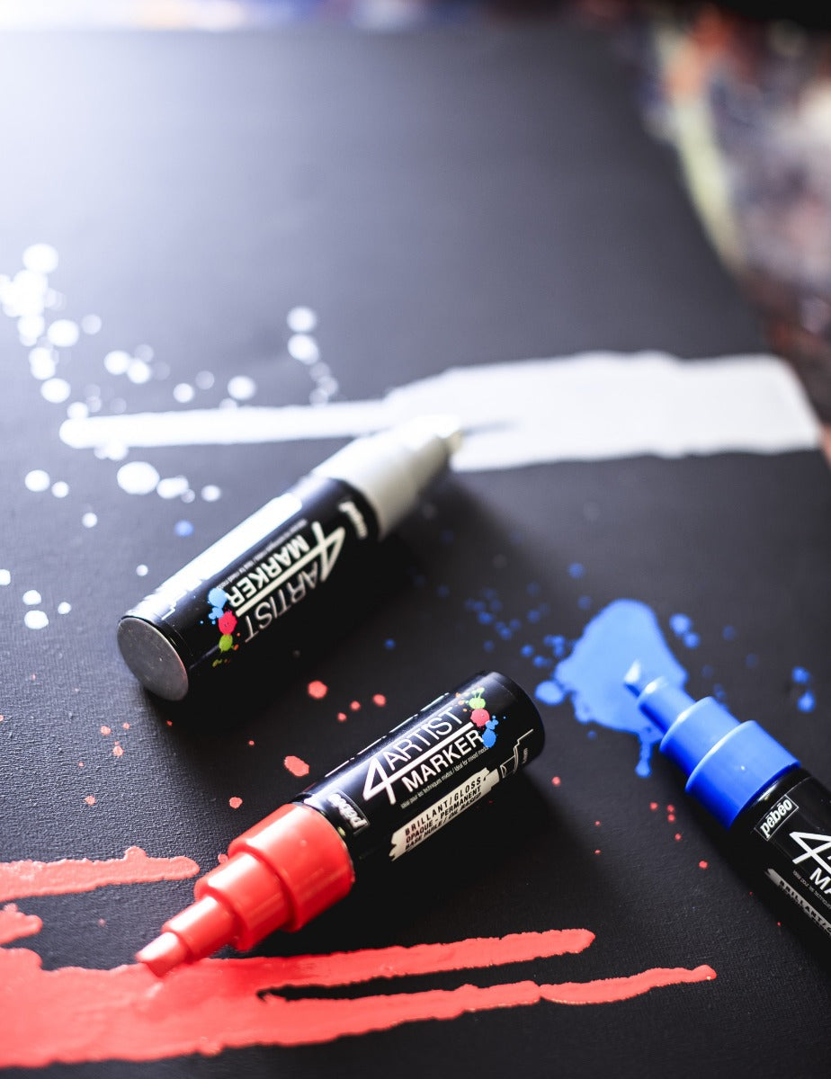 Pebeo 4Artist Marker маслен маркер 8 мм, скосен връх — Silver
