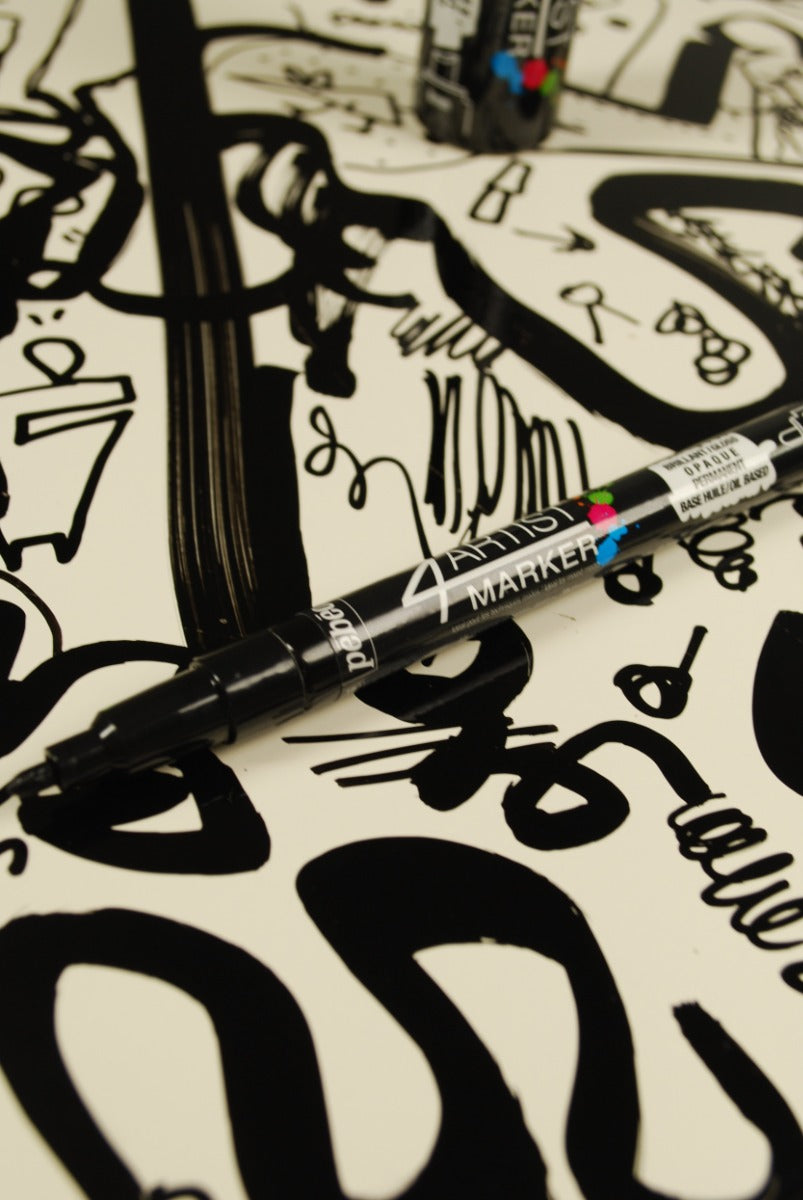Pebeo 4Artist Marker маслен маркер 4 мм, объл връх — Black